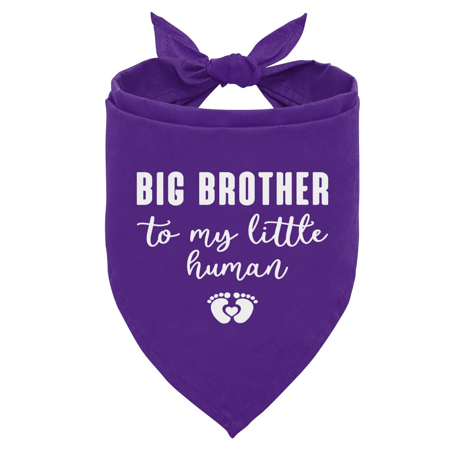 Big Brother Dog Bandana Purple Dog Bandana Big Brother Bandana for Dog Gender Reveal Dog Bandana Baby Announcement Dog Bandana Dog Bandana for Small Medium Large Dogs Dog Scarf Accessories (D3)