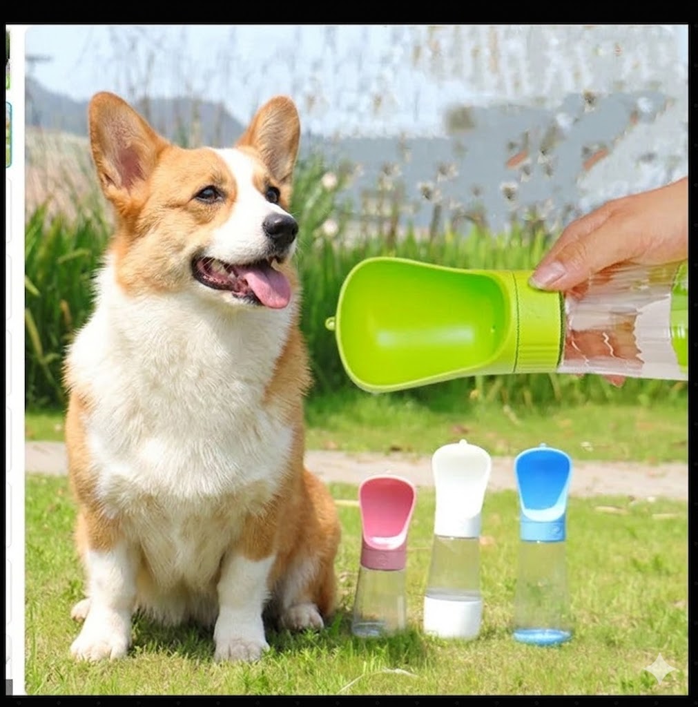 2 In 1 Portable Dog Water Bottle